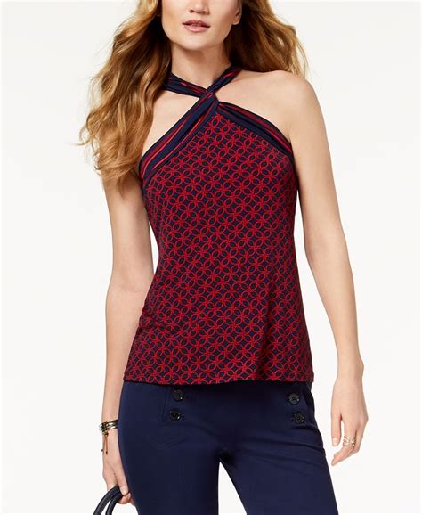 michael kors women short sleeve top|michael kors halter tank tops.